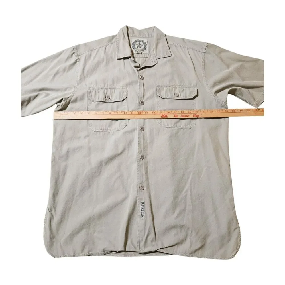 BANANA REPUBLIC CIVILIAN RESERVE Shirt (2) Button Short Sleeve‎ Cotton Men's M